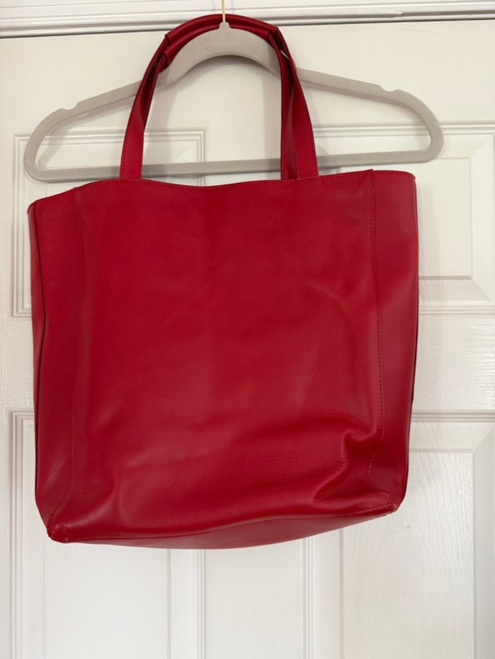 Noonday collection Red Leather Tote Bag
